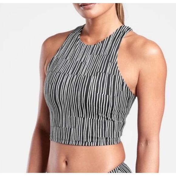 Athleta A-C Conscious Crop Printed Bikini Top Size XXS - Picture 1 of 6